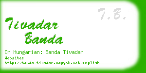 tivadar banda business card